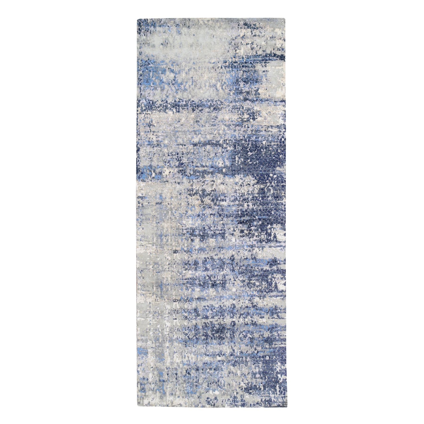 Modern & Contemporary Silk Hand-Knotted Area Rug 3'10